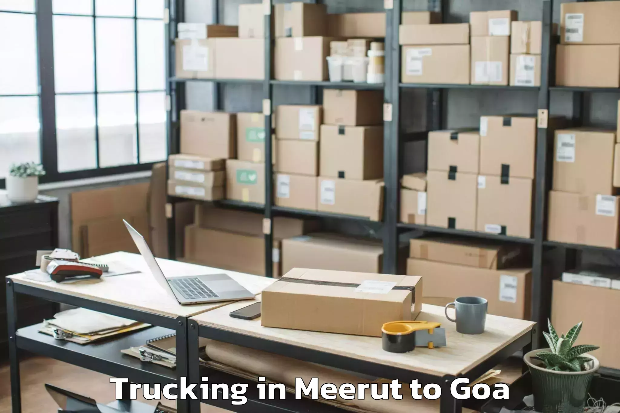 Meerut to Aldona Trucking Booking